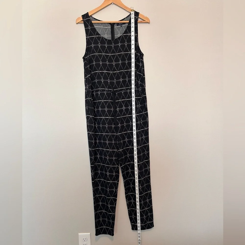 Madewell  S. Diamond Dot* Jumpsuit // Geometric Batik Print // Sleeveless // B&W - Picture 6 of 12